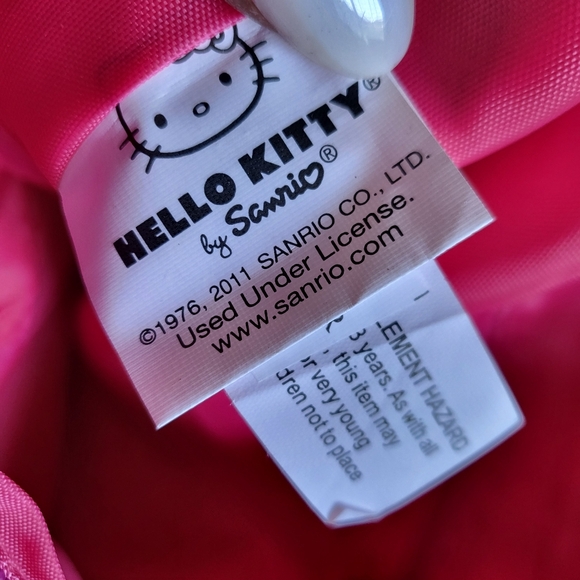 Hello Kitty 2011 Pink Faux Snakeskin Tote Sanrio 13 x 13 - Picture 9 of 9